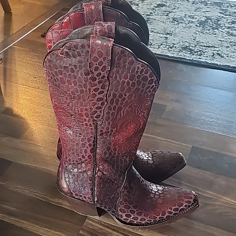 Ariat Katrina Sugar Skull boots - Picture 2 of 7